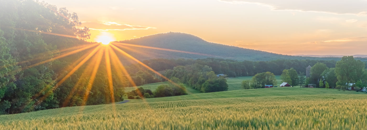 sunset country scene