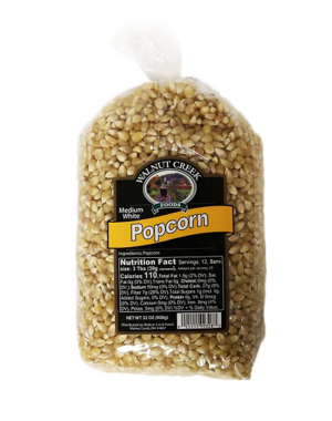 Walnut Creek- medium white hulless popcorn